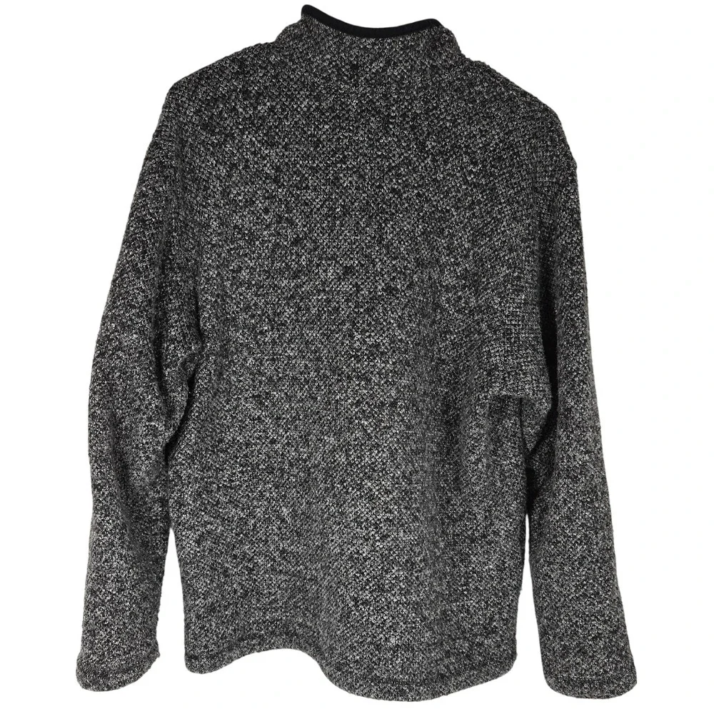 Orvis Classic Collection Men L Gray Sherpa Lined Quarter‎ Zip Pullover Sweater